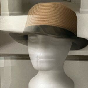 Stylish Tan and Green Hat